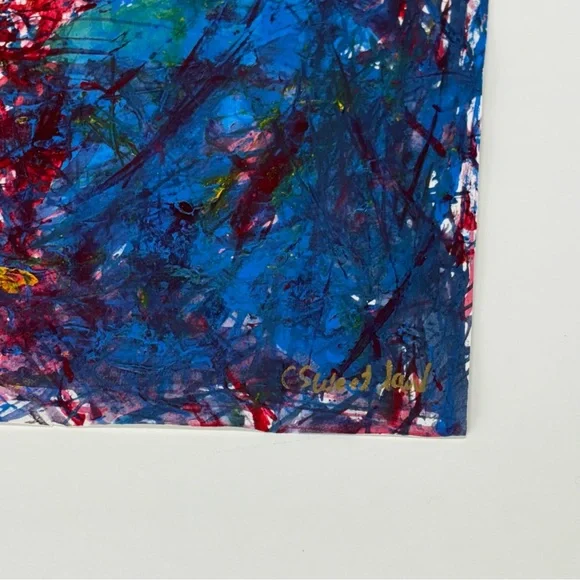 Abstract Blue and Red Art